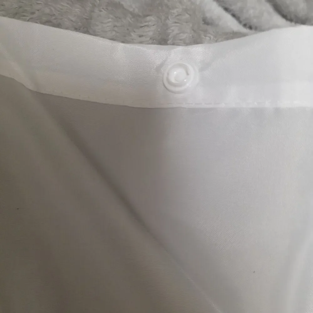 No Hook 70W x 63H Detach Button Liner Snap in Fabric Shower Curtain Replacement